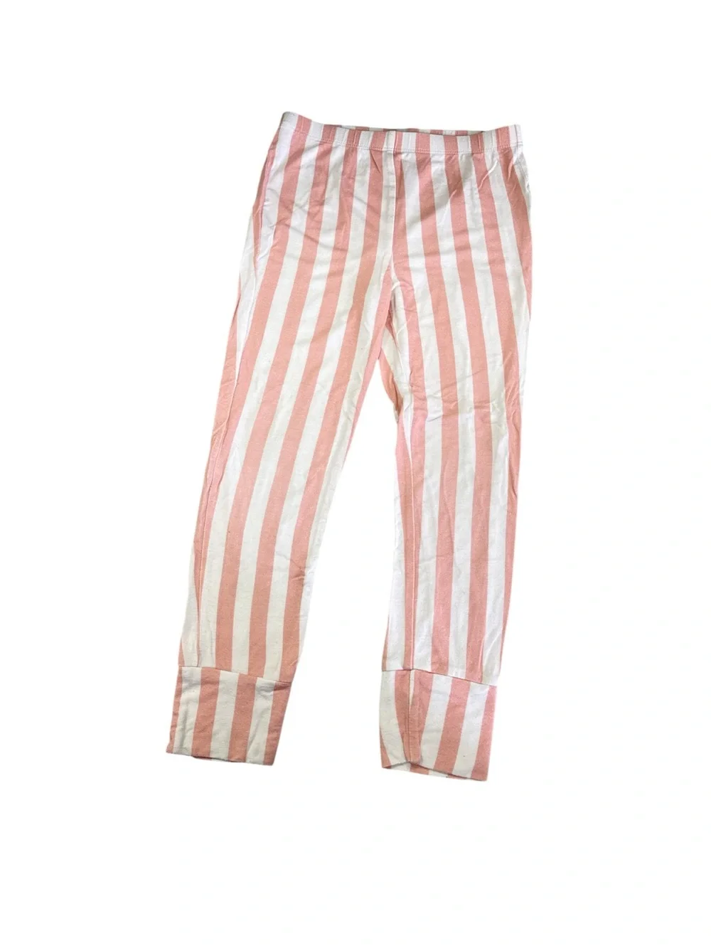 Posh Peanut Pink and White Striped Long-Sleeve Kids Pajama Set 5-6